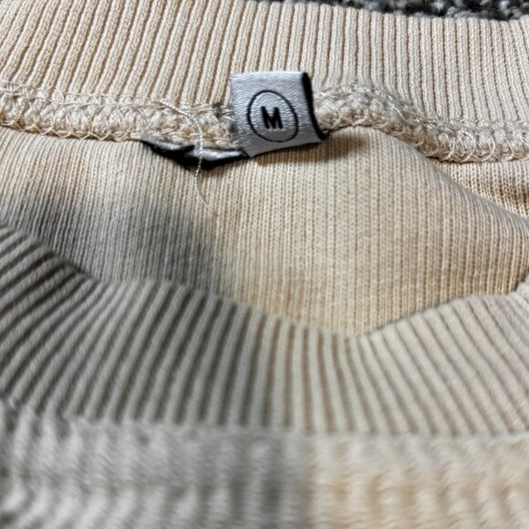 Women's Ribbed Oversized Crewneck Sweatshirt, Medium - Picture 4 of 6